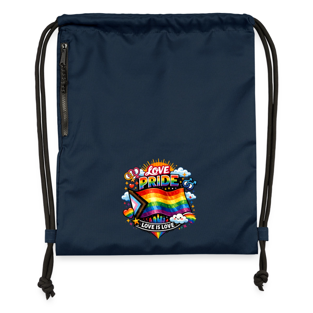 Pride Turnbeutel aus Recycling-Material - Navy