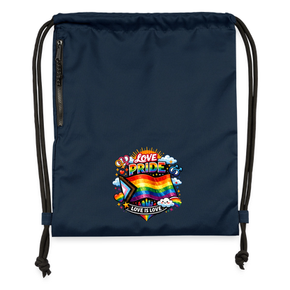 Pride Turnbeutel aus Recycling-Material - Navy