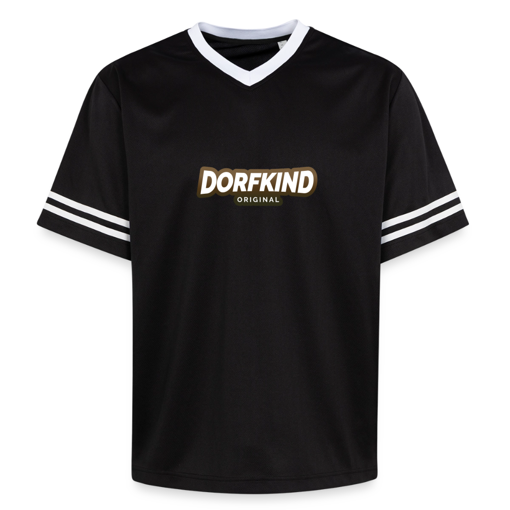 Dorfkind Unisex Football Style Mesh T-Shirt - Schwarz/Weiß
