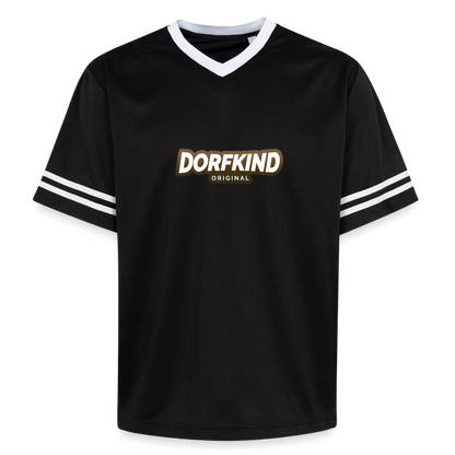 Dorfkind Unisex Football Style Mesh T-Shirt - Schwarz/Weiß