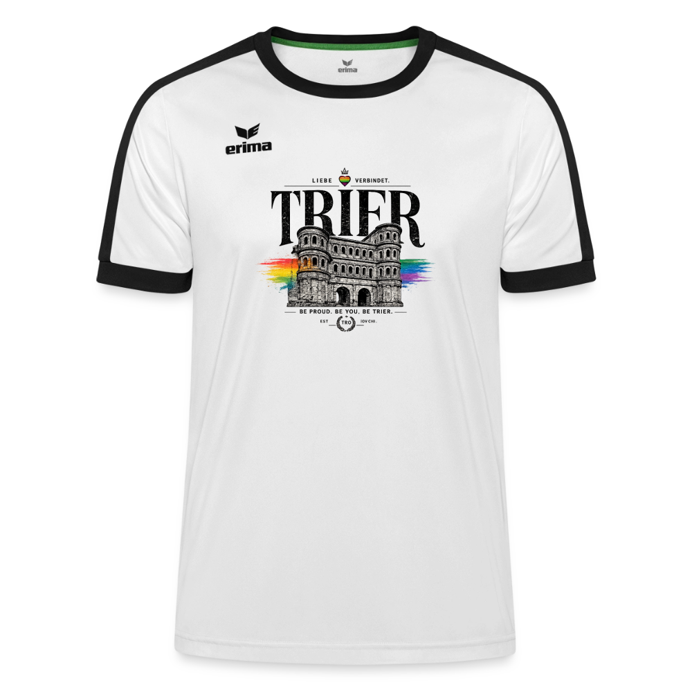 Pride ERIMA Unisex Retro Star Trikot - Weiß/Schwarz