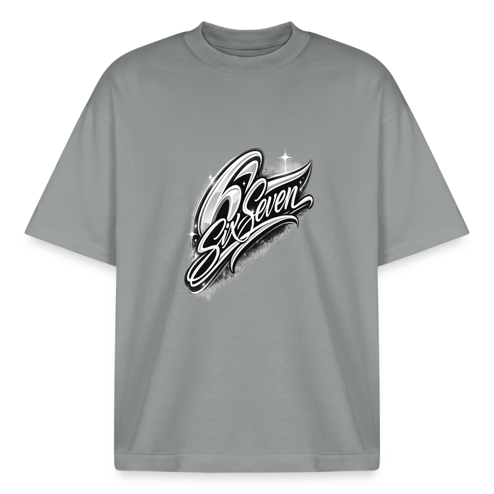 Six Seven Boxy Heavyweight Unisex Organic T-Shirt - Nebelgrau