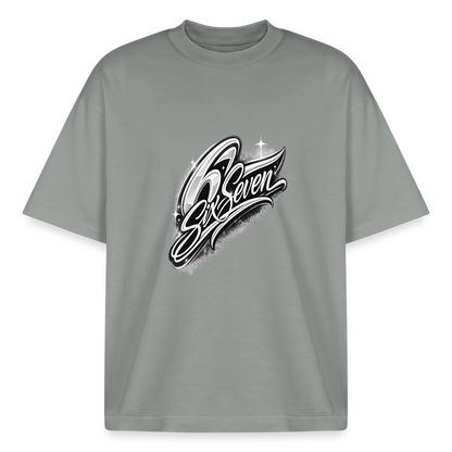 Six Seven Boxy Heavyweight Unisex Organic T-Shirt - Nebelgrau