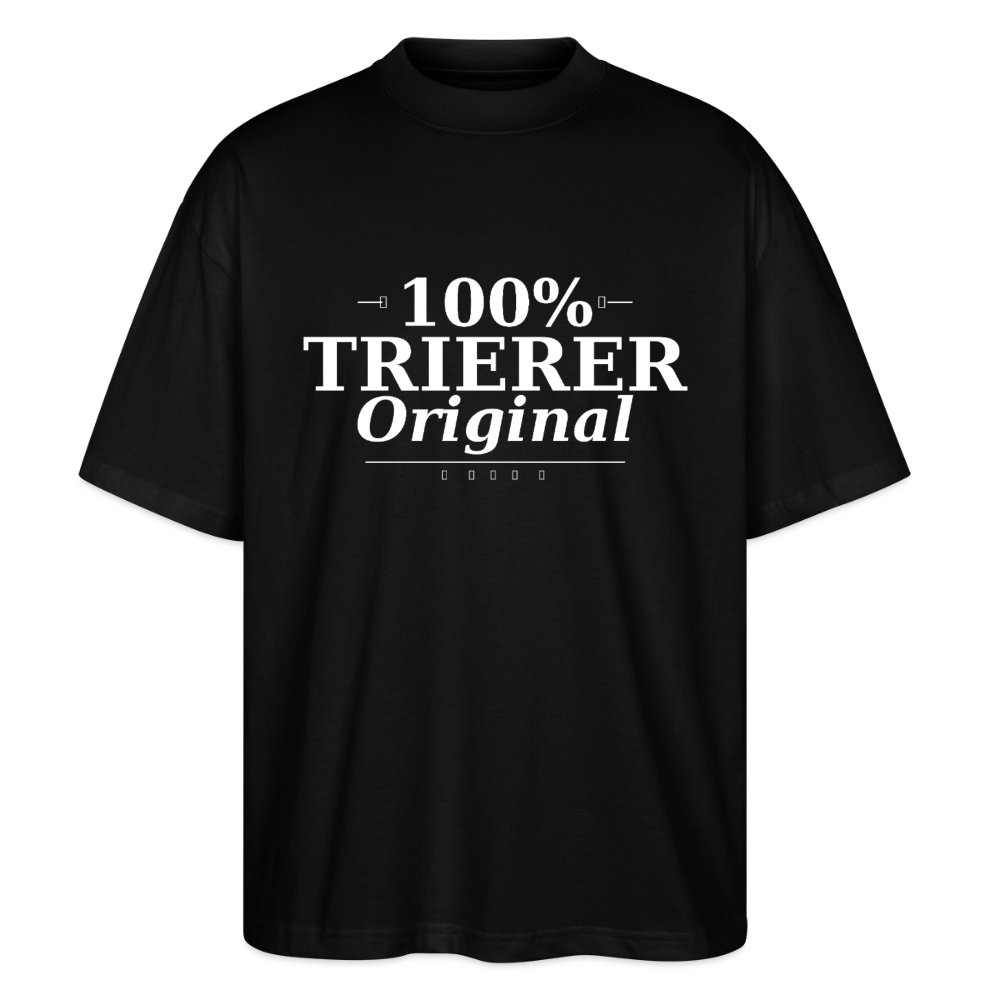 Trier Oversized Unisex Bio T-Shirt - Schwarz