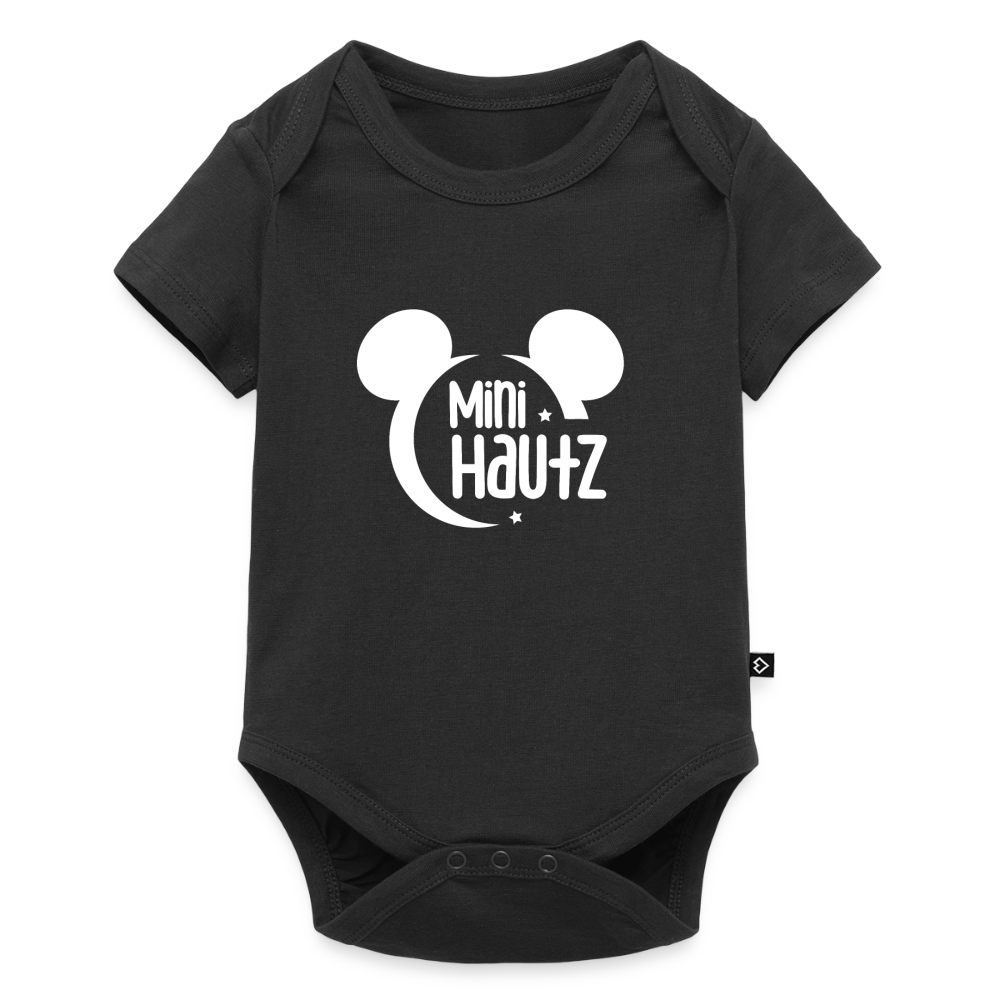 Mini Hautz Baby Bio-Kurzarm-Body - Schwarz