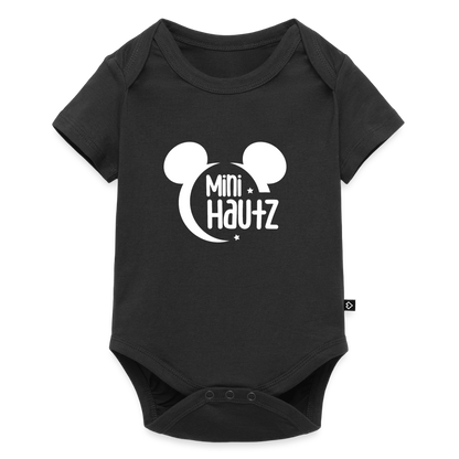 Mini Hautz Baby Bio-Kurzarm-Body - Schwarz