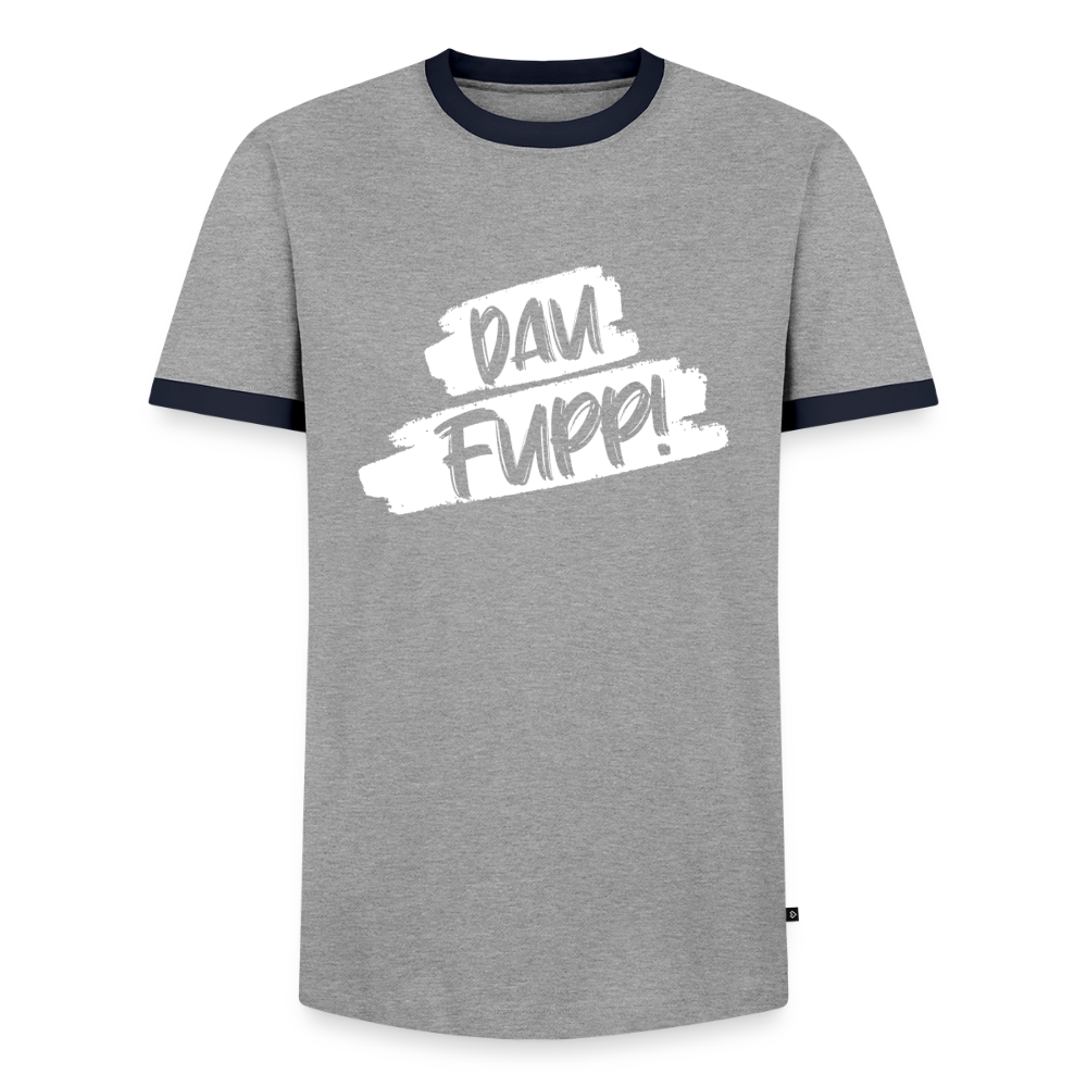 Dau Fupp Männer Kontrast-T-Shirt - Grau/Navy 