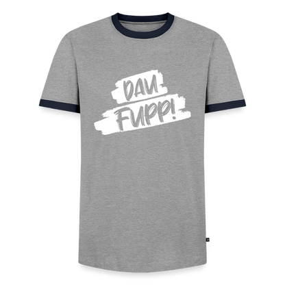 Dau Fupp Männer Kontrast-T-Shirt - Grau/Navy 
