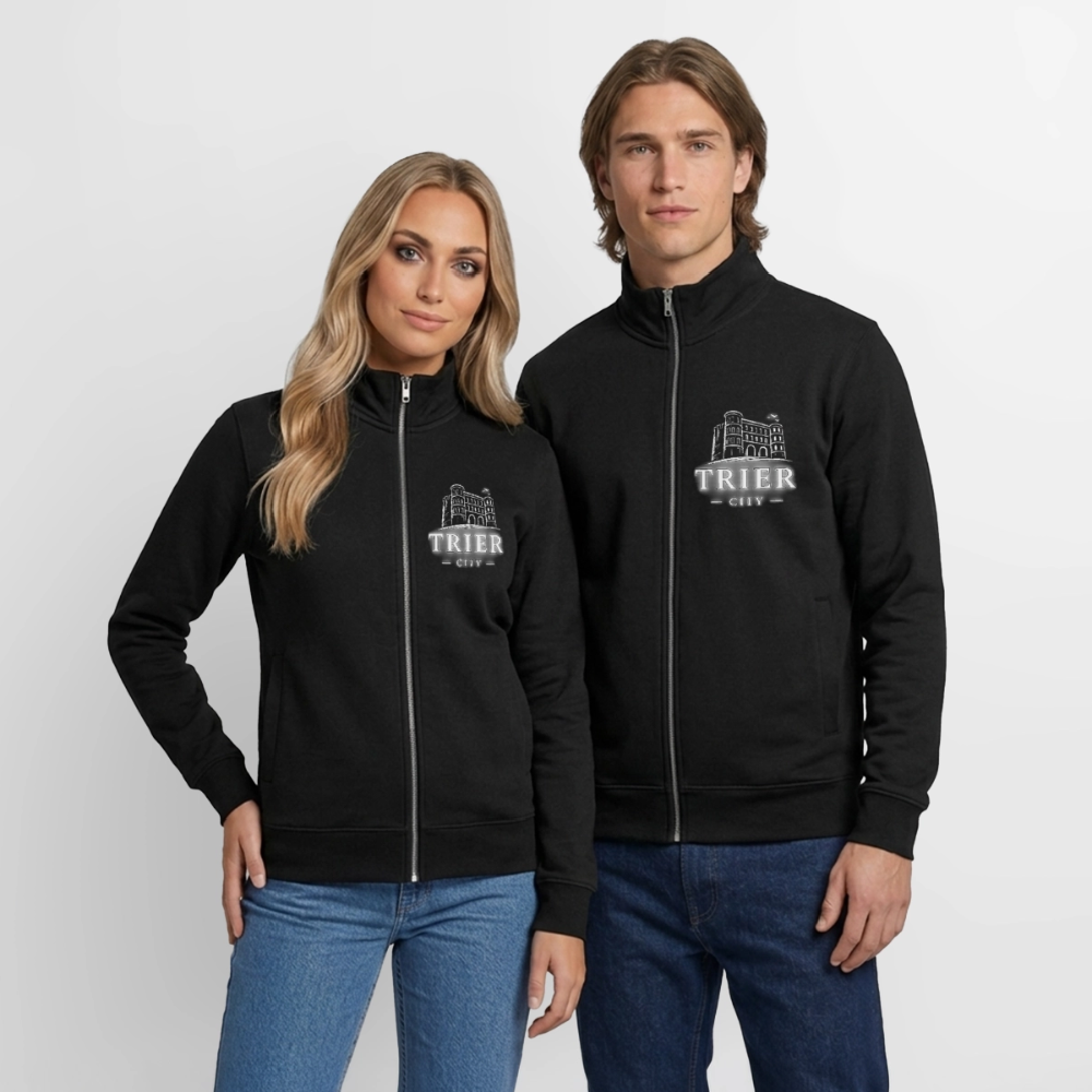 Trier City Unisex Bio Zip Sweatshirt von Stanley/Stella - Schwarz