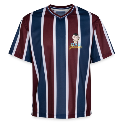 Dau greilien Unisex Football Style Mesh T-Shirt - Bordeaux/Navy