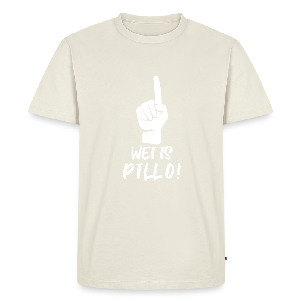Wei is Pillo Männer Premium T-Shirt - Naturweiß