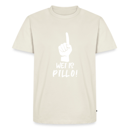 Wei is Pillo Männer Premium T-Shirt - Naturweiß
