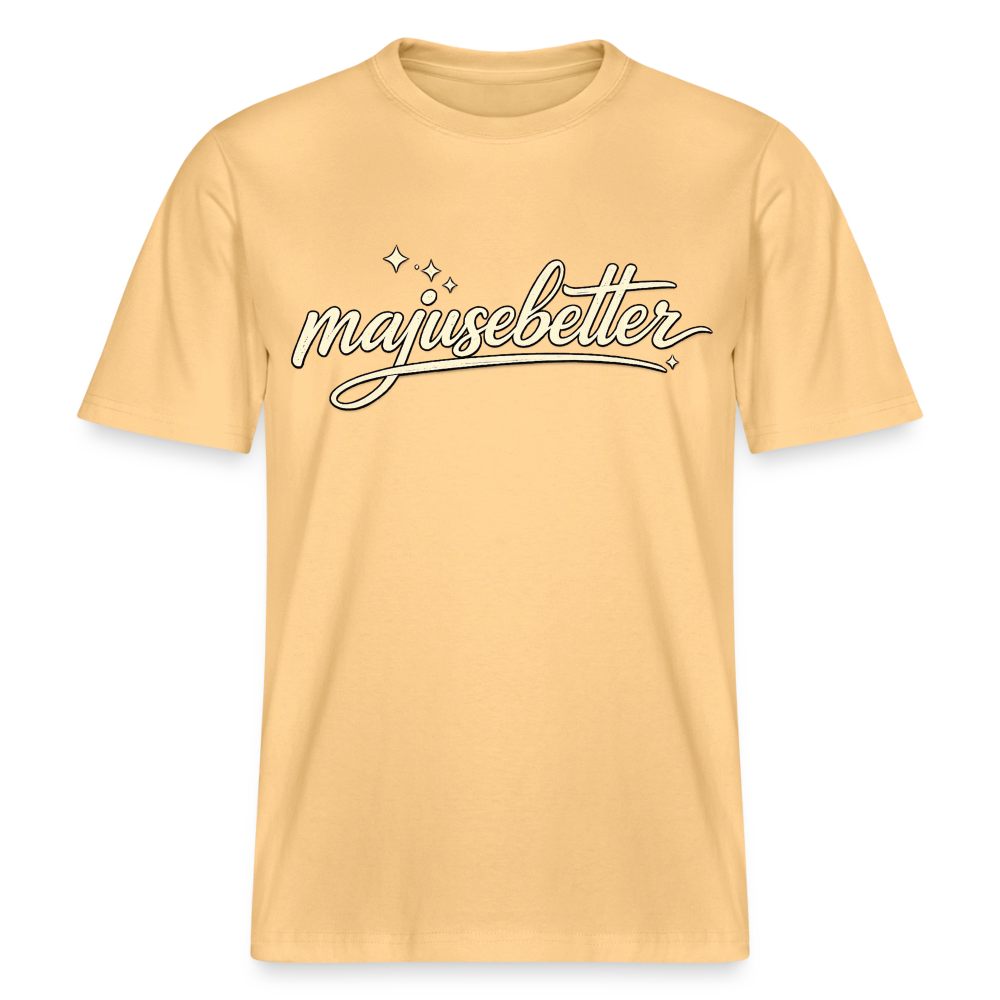 Majusebetter  RELAXED FIT Unisex Organic T-Shirt - Hellgelb
