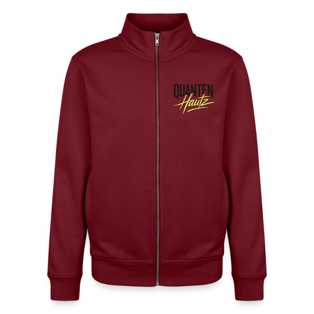 Quanten Hautz Bio Zip Sweatshirt - Burgunderrot