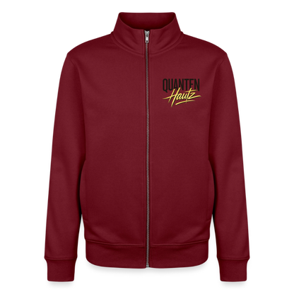 Quanten Hautz Bio Zip Sweatshirt - Burgunderrot