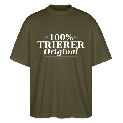 Trier Oversized Unisex Bio T-Shirt - Khaki